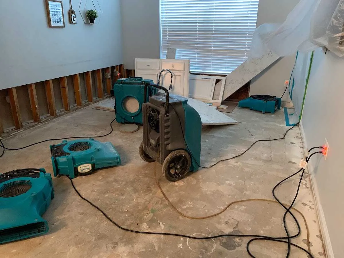 Dehumidifier in flood-cut room for Water Extraction & Removal in Menominee